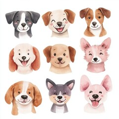 Fototapeta premium Cute Dog Portraits.