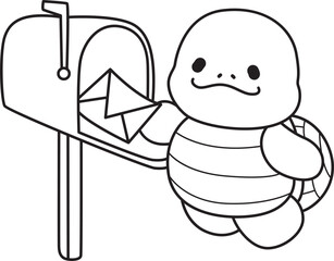 Free printable cute turtle for kindergarten.
Preschool outline printable education turtle animal.