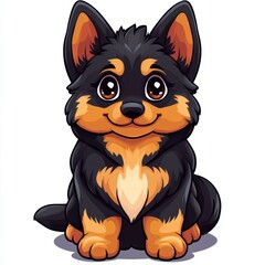 Cute Cartoon Puppy.