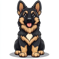 Fototapeta premium Cute German Shepherd Puppy.