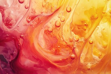 Lava lamp texture with blobs of liquid slowly moving and merging into one another in soft, glowing colors