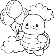 Free printable cute turtle for kindergarten.
Preschool outline printable education turtle animal.