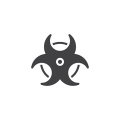Biohazard symbol vector icon