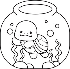 Free printable cute turtle for kindergarten.
Preschool outline printable education turtle animal.