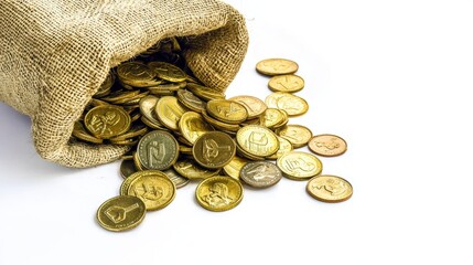 Euro Coins and Wealth Investment Theme