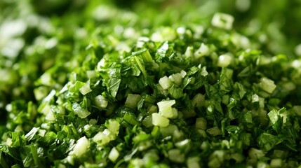 Fresh Chopped Parsley and Bulgur Wheat Ingredients