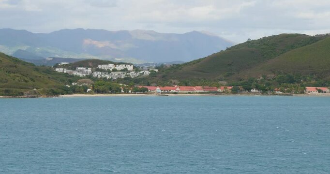 Beach and resorts in Noumea, New Caledonia.