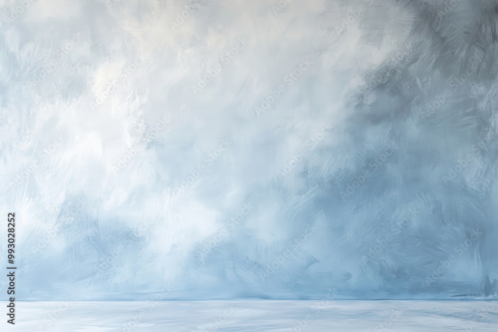 Poster artistic horizontal canvas background displaying soft blue, gentle gray, and light slate tones. plen