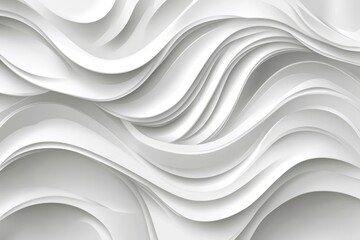 Obraz premium Graceful smooth opulent fabric featuring white and light gray undulations in a minimalist design for an understated backdrop