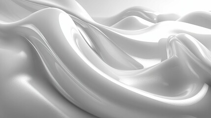 Abstract White Swirling Liquid or Fabric