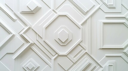 Abstract Geometric Wall Pattern with Octagons and Squares
