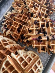 Homemade Blueberry Waffles