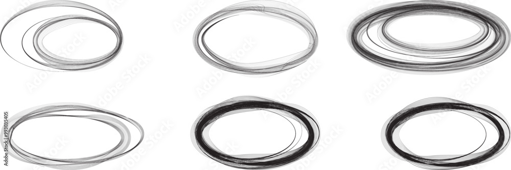 Poster abstract oval lines .elliptical frame with many circles . vector highlight ellipse line design .roun