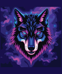 wolf head illustration