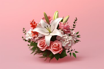 Fototapeta premium bouquet of pink roses