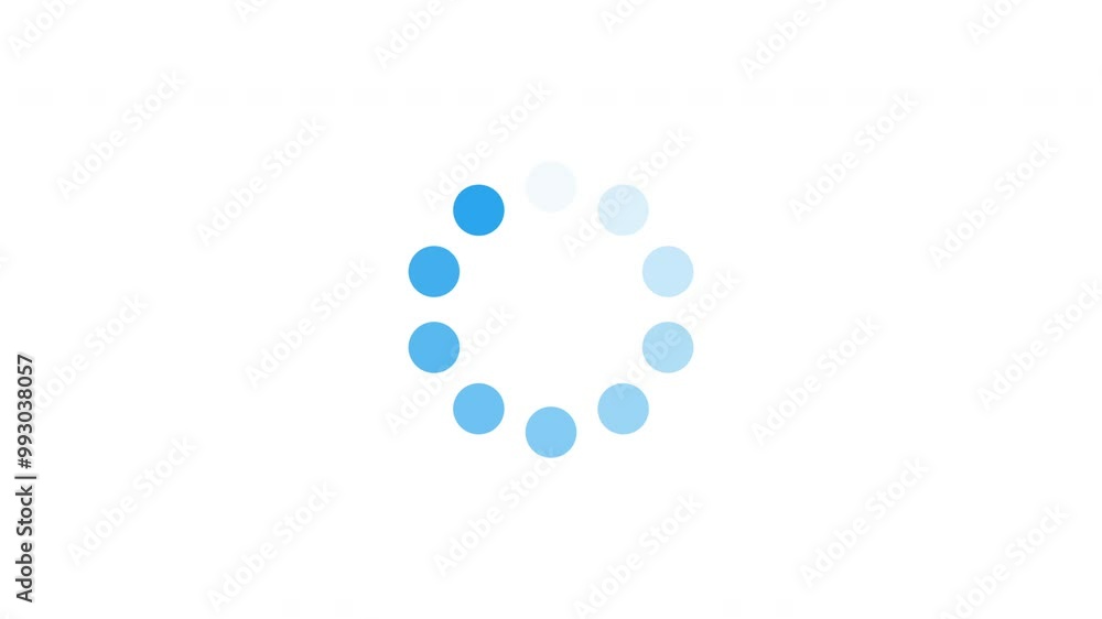 Poster loop animation - loading circle icon on white background. 4k video.