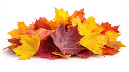 Obraz premium Illustrations of the beautiful maple leaves falling from the trees,generated with AI.