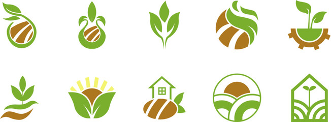 agriculture logo pack