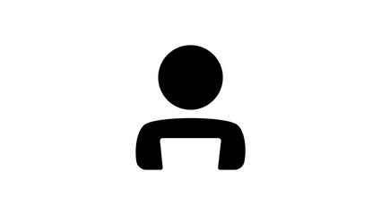 Programmer emblem, black isolated silhouette