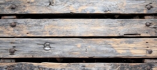 Fototapeta premium A rustic, wooden table background with a faded central area for text 