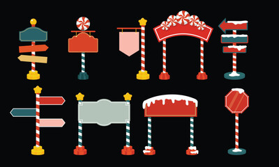 Cute Christmas Santa Claus signboard decoration