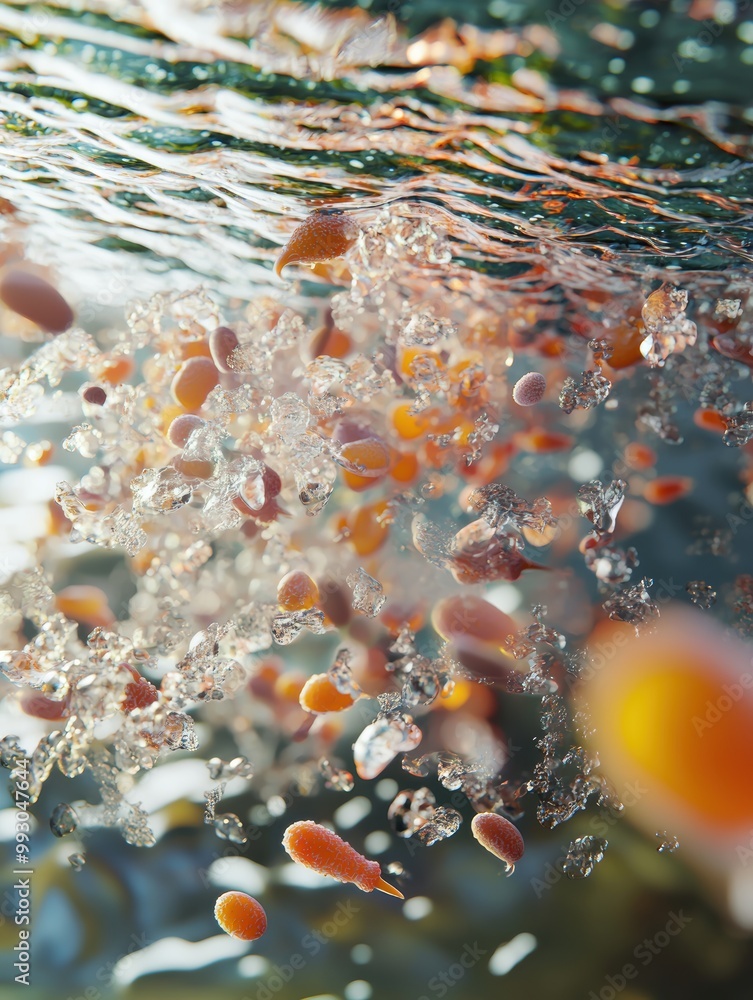 Poster dynamic interaction of bacteria in high detail 3d visualization
