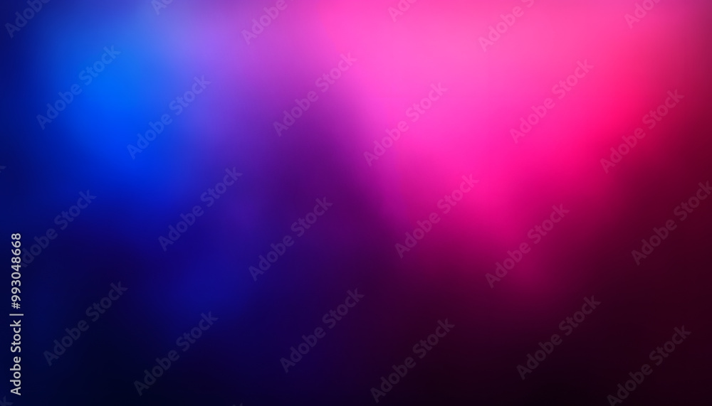 Wall mural blurred color gradient purple pink blue grainy color gradient background dark abstract backdrop bann