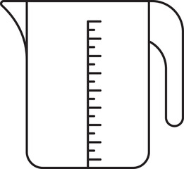 Decorative kitchen utensil outline illustration