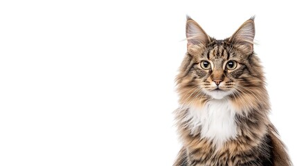 Obraz premium Maine Coon on white background 