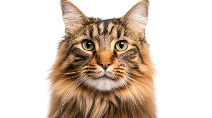 Maine Coon on white background  
