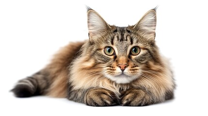 Obraz premium Maine Coon on white background 