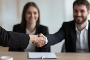Fototapeta premium Handshake during a business meeting