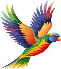 Fototapeta premium Charming Rainbow Lorikeet Images to Brighten Up Designs. 