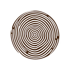  Hand drawn tree ring wood circle vector flat design