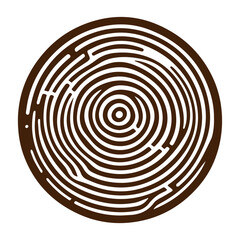  Hand drawn tree ring wood circle vector flat design