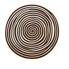 Hand drawn tree ring wood circle vector flat design