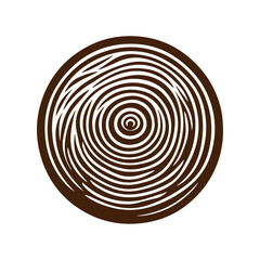  Hand drawn tree ring wood circle vector flat design