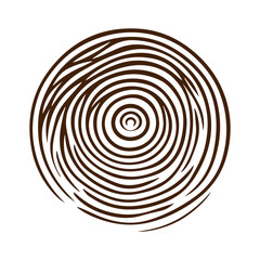  Hand drawn tree ring wood circle vector flat design
