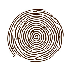  Hand drawn tree ring wood circle vector flat design