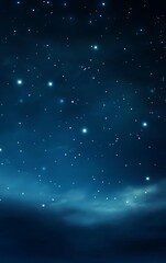 Obraz premium A night sky full of stars in darkness