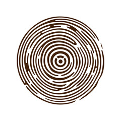  Hand drawn tree ring wood circle vector flat design