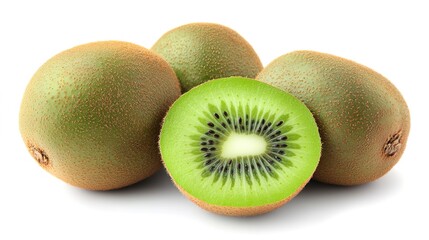 Fototapeta premium composite kiwi fruit isolated white background 