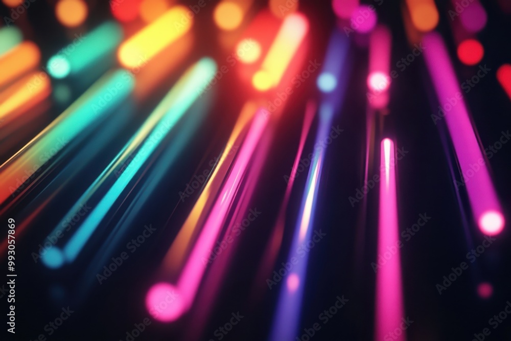 Poster elevate your text animation using lively shimmering lights on a dim background