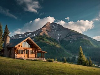 Obraz premium house in the mountains