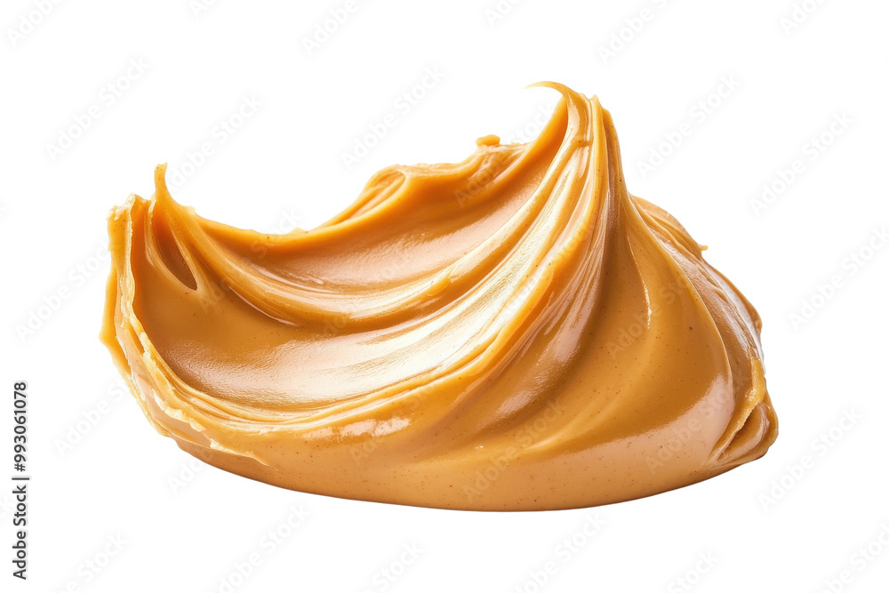 Poster smooth peanut butter on white isolate background transparent background