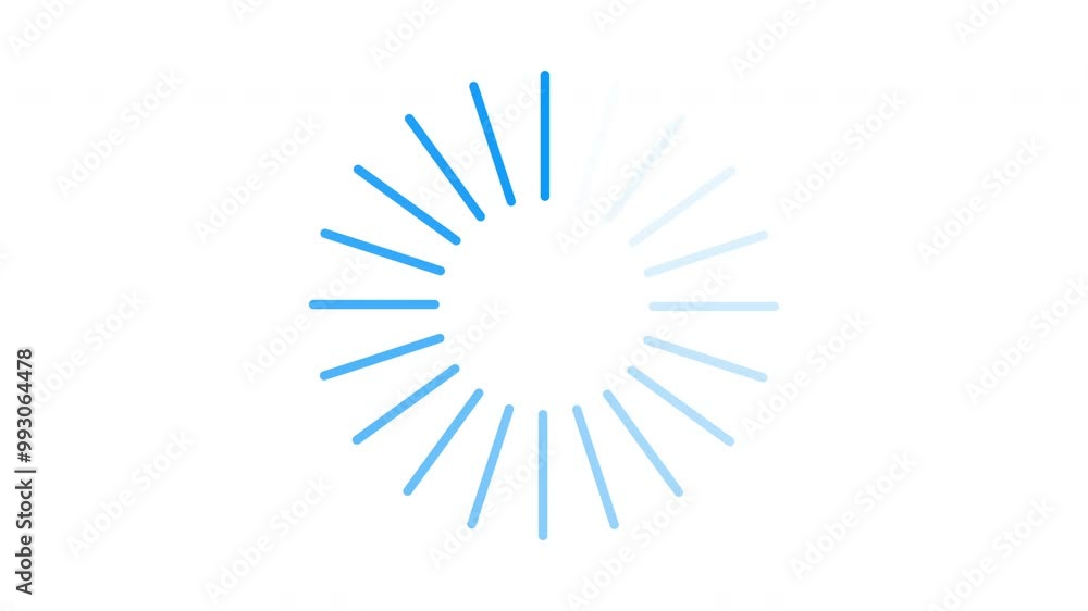 Poster loop animation - loading circle icon on white background. 4k video.