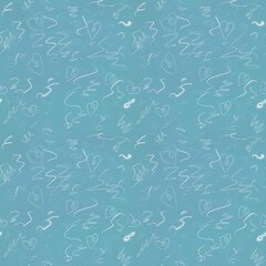 Blue seamless design with abstract patterns