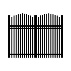 Gate icon vector. Wicket illustration sign. Fence symbol or logo.