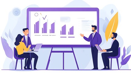 A startup pitch meeting with founders presenting their ideas to potential investors