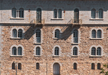 Construction detail of the "castle" the headquarters of the Ingurtosu mine